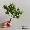 Base de folhagem de planta verde artificial, tufos de grama, folhas de milão, folhas de buxo, plantas aquáticas, acessórios para arranjos florais, folhas para paredes de plantas