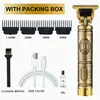 Cortador de Cabelo T9 Transfronteiriço Cortador Elétrico para Cabeça Raspada Elétrico Elétrico Elétrico Cortador de Cabelo Cabeça de Óleo Marca de Escultura Barbeador Recarregável