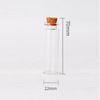 22mm baioneta transparente cortiça garrafa de vidro tubo garrafa doces sub-garrafa vidro perfumado chá cortiça garrafa deriva garrafa