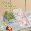 Molde para Cubitos de Hielo Hecho de Material de Silicona de Grado Alimenticio, Viene con una Pala para Hielo, Caja de Hielo Sellada de Gran Capacidad Multicapa, Fácil de Desmoldar