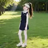 Conjunto de Ropa de Verano para Niñas, Nuevo Elegante y Moderno Conjunto de Dos Piezas con Vestido Camiseta sin Mangas y Pantalones para Niños y Adolescentes, Adecuado para Estudiantes de Primaria y Secundaria