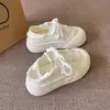 2026 Nuevos Zapatos de Lona con Suela Gruesa para Mujer, de Uso Dual Verano y Otoño, Zapatillas para Estudiantes, Zapatos Blancos Versátiles, Zapatos Tipo Pan