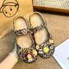 Zapatos de ballet con estampado de lunares estilo Ins, leopardo KT, accesorios para DIY, dijes de zapatos de moda y versátiles, hebillas decorativas para zapatos con agujeros