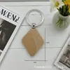 Llavero de Madera de Haya en Stock Transfronterizo con Grabado Láser, Llavero Creativo en Blanco de Madera Maciza Colgante para Bolso