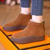 Botas de nieve retro con acabado mate para mujer, nuevo estilo invierno 2026, forradas de felpa, zapatos de algodón de suela gruesa, suela suave, antideslizantes, cálidas, botas de algodón del noreste