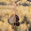Campanilla de Viento Natural de Cáscara de Fruta Llavero Tejido a Mano Colgante para Teléfono Mochila Artística Adorno de Campanilla Pequeña Linda Personalizado