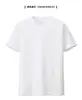 Camiseta de Algodão Pesado Cor Sólida Manga Curta para Homens e Mulheres, Base para Verão Cor Branca, Top com Ombro Normal Cor Preto Puro, Camiseta de Manga Meia-Manga Masculina