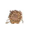 Bolsa Pequeña de Acrílico Nueva de Verano con Textura de Moda, Diseño de Flor Plateada y Dorada, Bolso de Hombro Único Cruzado