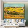 Tapiz de tela con pintura al óleo nórdica popular en Internet para colgar en la pared, para dormitorio, decoración de casa de familia, fondo de cama