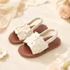 Sandalias Elásticas de Flor de Perla para Niñas Suela Suave Antideslizante Punta Abierta Dulce Estilo Princesa Sandalias Infantiles
