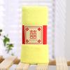 Presente de casamento toalha absorvente de fleece de coral 35*75 cartão com laço toalha quadrada joy cor vinho presente para mão