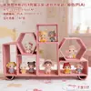 Decoração de Casa de Bonecas com Laço 3D Modelo de Armário Suporte de Exibição Multicamadas Brinquedo Bule Camada de Exibição de Perfume Prateleira de Exibição em Camadas