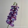 Flor Artificial de Orquídea Fita 9 Cabeças Impressa em 3D para Decoração de Casa, Adereços de Fotografia, Arranjo de Flores para Salão de Casamento, Modelo de Exportação