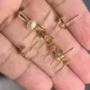 Las fuentes transfronterizas no necesitan cortar pendientes pendientes tapones para los oídos juego accesorios diy pasadores planos para orejas