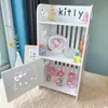 Estante de Almacenamiento de Mesita de Noche Gabinete de Almacenamiento Artículos de Decoración para Habitación de Mascotas Estante de Almacenamiento para Baño Mesa de Noche Simple Minimalista