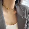 Colar Popular de Yunyao com Estilo Europeu e Americano, Cravejado com Zircônia, Ouro 18K, Corrente Clavicular Estilo Europeu e Americano, Pulseira, Colar para Mulheres, Design de Nicho
