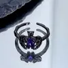 Anillo de Halloween Transfronterizo Araña Cuervo Fantasma Calabaza Hueso Fantasma Anillo Personalizado Oscuro Nicho Punk para Mujeres