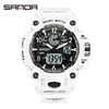 Reloj Electrónico de Moda Transfronterizo Sanda para Hombre Resistente al Agua Luminoso Despertador Multifuncional Reloj Deportivo para Hombre en stock Suministro Directo