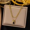 Nenhum temperamento desbotado luz luxo banhado a ouro requintado colar de aço titânio moda versátil moda feminina clavícula cadeia fabricantes