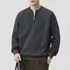 Sudadera con medio cierre estilo americano, imitación de dos piezas para hombre, nueva tendencia de moda otoño e invierno, versátil, holgada, top casual
