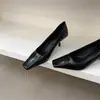 ¡Dos alturas! Tacones altos de punta cuadrada de corte bajo para mujer, otoño, moda francesa, temperamento, versátil, piel suave, tacón de aguja, zapatos de vestir para ir al trabajo