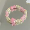 Pulsera de cerámica de Jingdezhen, nueva y que no se decolora, para estudiantes mujeres, pulsera de cuentas de estilo antiguo, pulsera de cerámica fresca y moderna