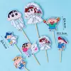 Crayón Pequeño Nuevo Adornos Decorativos para Pastel Secundario Dibujos Animados Dibujos Animados Cumpleaños Infantil Postre Horneado Enchufe