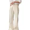 Calças Flares Pretas de Lã Forradas para Outono e Inverno 2025, Novas, de Cintura Alta, Emagrecedoras, Tamanho Plus, Casuais de Perna Larga para Homens, Petite
