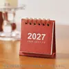 Mini Calendário de Mesa 2027, Novo Livro de Calendário Simples Retrô para Check-in 2026