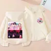 Sudadera con capucha de cremallera de moda holgada para niños y niñas, estampado de dibujos animados de K-Pop, para primavera y otoño, chaqueta sudadera casual transfronteriza