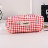 Estuche de Lápices de Estilo Coreano de Alta Apariencia con Lazo Bolsa de Almacenamiento para Papelería Estudiantil Bolsa Simple para Maquillaje Caja de Lápices Caja de Papelería para Niñas