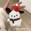 Decoración de Pastel de Navidad Lindo Bufanda Sonrojada Oso de Peluche Oso de Peluche Nochebuena Regalo de Navidad