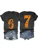 Camiseta Estampada Tendência Manga Curta Plus Size 100kg para Mulheres, Estilo Verão, Caimento Solto, Marca de Moda High Street, Camiseta Básica Gola V