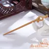 Horquilla de Madera de Durazno nuevo estilo chino de alta calidad para recogido infantil accesorios para el cabello de Año Nuevo palillos estilo antiguo tocado de año nuevo venta al por mayor