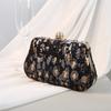 Bolso Retro de Mujer Más Vendido Transfronterizo 2026 Nuevo Estilo Bolso de Mano Bolso de Noche para Mujer Bordado con Lentejuelas Estampado de Leopardo Bolso de Mano para Banquetes