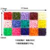 Tubo de cerámica suave 6mm rebanada de cerámica suave en caja accesorios DIY oblea colorida bohemio pulsera collar joyería