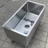 Pia de Mop em Aço Inoxidável para Uso Doméstico, Varanda, Pátio, Pia Integrada de Aço Inoxidável de Chão, Pia de Mop para Banheiro Comercial