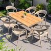Mesa y silla de exterior para ocio, mesa y silla de terraza, mesa y silla de exterior para patio, jardín, mesa y silla de exterior, mesa de té y cafetería, conjunto de tres piezas