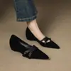 Zapatos de Salón Individuales Retro Estilo Francés, Punta Fina Adelgazante, Hebilla de Cinturón, Aumento Oculto de Altura, Zapatos de Cuero Mary Jane para Mujer 2025
