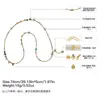 Cadena Larga para Suéter con Colgante de Nudo de Cuerda Tejida Hecho a Mano de Diseño Vintage, Piedra Natural y Borla, Collar con Flor, con un Toque de Lujo para Mujer