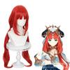 [Tongchuan] Peluca Cosplay Nilu de Genshin Impact Cabello Largo Doble Cola de Caballo Cosplay Peluca de Cuero Cabelludo Artificial