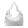 Bolsa de Gran Capacidad para Estudiante 2025 Nuevo Estilo Nueva Tela Plisada Bolso de Axila Bolso Bandolera de Hombro Único Bolso de Nicho para Viajero