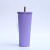 Copo Térmico de Aço Inoxidável 304 Copo Isolado a Vácuo Grande Capacidade Copo de Água com Tampa de Borda Dourada Copo com Canudo Venda por Atacado