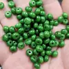 Ábaco de Jada Verde Seco Contas de Jada Soltas Contas Espaçadoras Verde Esmeralda Totalmente Verdes Pulseira DIY Acessórios de Joias Contas