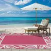 Tapete de Praia e Piscina Outdoor Personalizável, Impermeável e de Secagem Rápida, 1,5m x 2,1m, Dupla Face, Tapete Geométrico Clássico para Pátio
