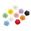 Botones Nuevos de Resina con Flores de Colores, Botones Lindos de Dibujos Animados para Coser a Mano de Niños, Botones Decorativos de Cuatro Agujeros para Suéteres y Cárdigans