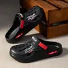Zuecos para Hombre, Talla Grande, Zapatillas de Moda Casual de Doble Uso con Punta Cerrada, Zapatos de Playa Resistentes al Desgaste para Exteriores con Suela Gruesa de Alta Elasticidad