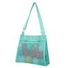 Bolsa de malla para niños, personalizada de fábrica, de color sólido, para guardar juguetes de playa, herramientas de excavación de arena y artículos diversos.