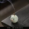 Quemador de Incienso Cerámico Lindo Cerdo para el Hogar Interior Quemador de Aromaterapia Mesa de Café Escritorio Portainciensos Curativo Portainciensos