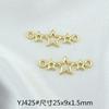 Acessórios de Joalheria de Liga DIY Ouro 14K Pingente de Laço Estrela Coroa Pulseira Brincos Colar Pingente Decorativo